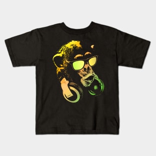 Monkey DJ Yellow Kids T-Shirt